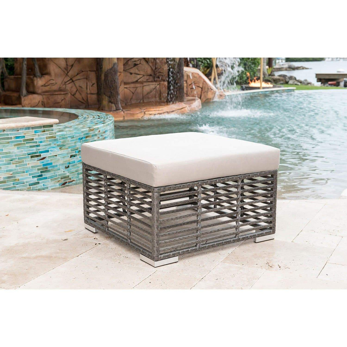Panama Jack Graphite 7 Pc High Ct Sectional PJO-1601-GRY-7SEC - BetterPatio.com