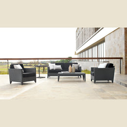 Panama Jack Onyx 4-Piece Seating Set PJO-1901-BLK-4PL-GL