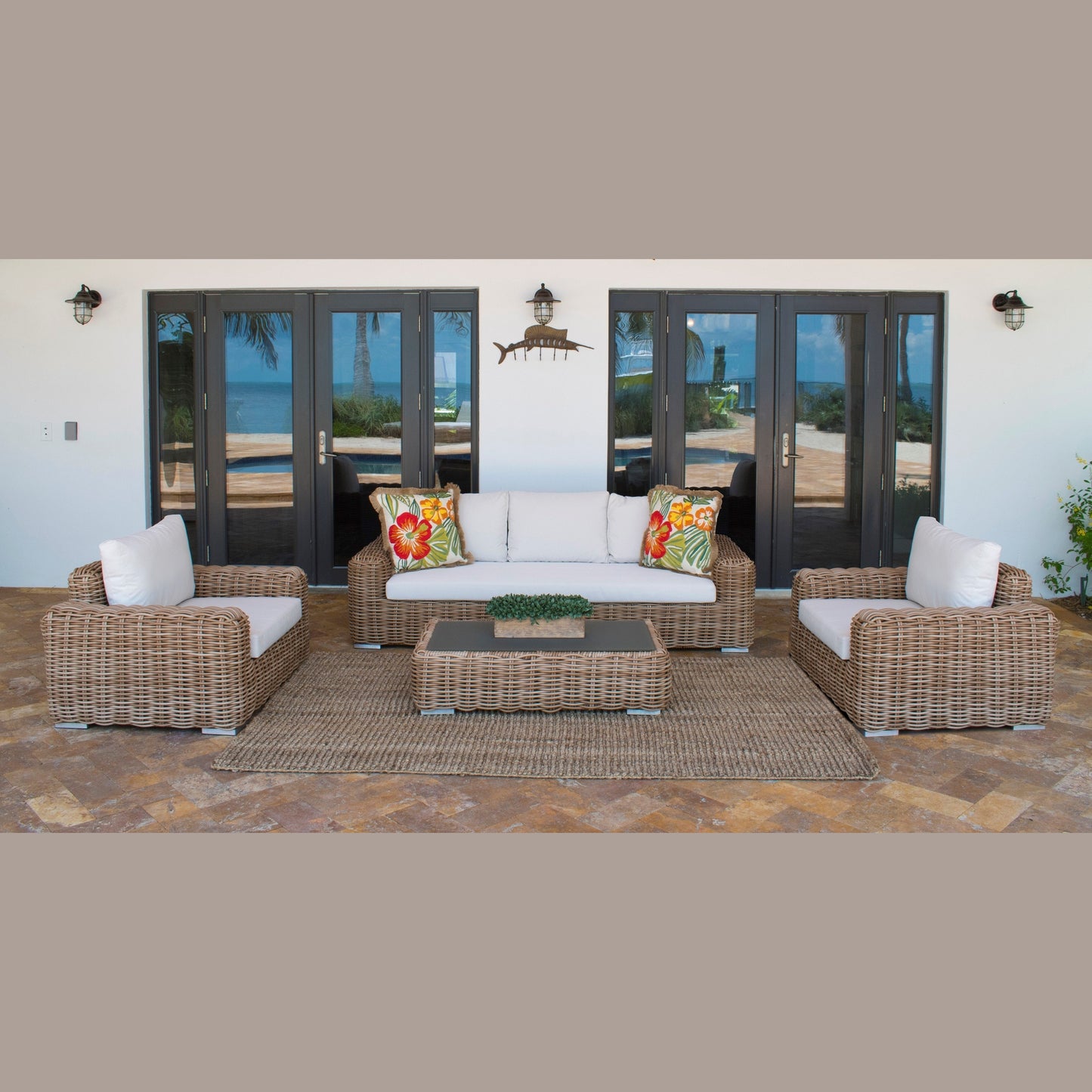 Panama Jack Cancun 4 Pc Seating Set PJO-2501-HON-4PS - BetterPatio.com