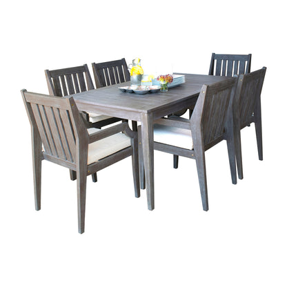 Panama Jack Poolside 7-Piece Armchair Dining Set with Cushions - BetterPatio.com