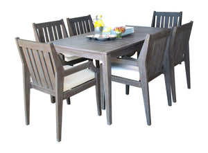 Panama Jack Poolside 7-Piece Armchair Dining Set with Cushions - BetterPatio.com
