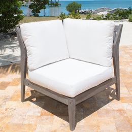 Panama Jack Poolside Modular Corner Chair with Cushion PJO-2701-GRY-C
