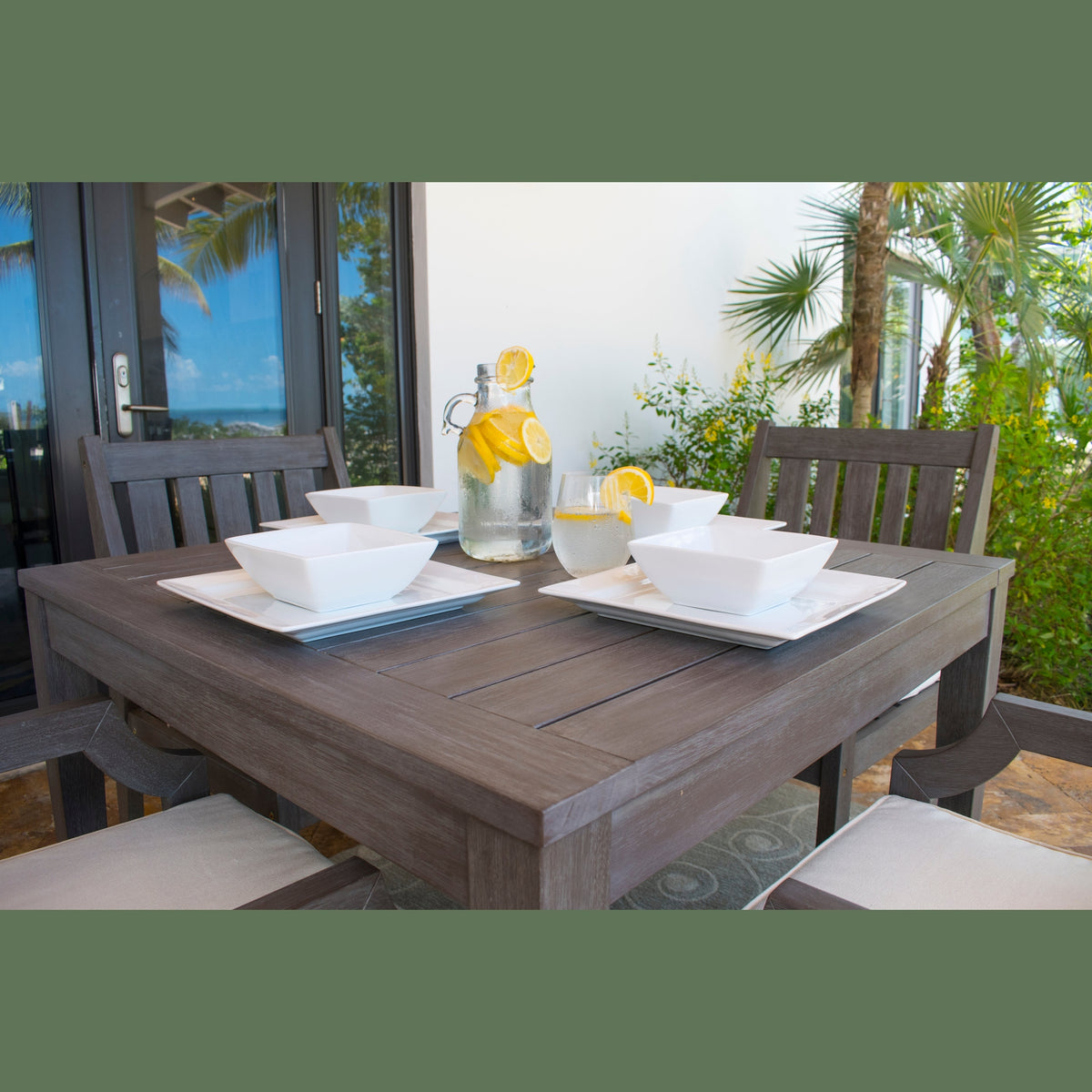 Panama Jack Poolside 36" Square Dining Table - BetterPatio.com