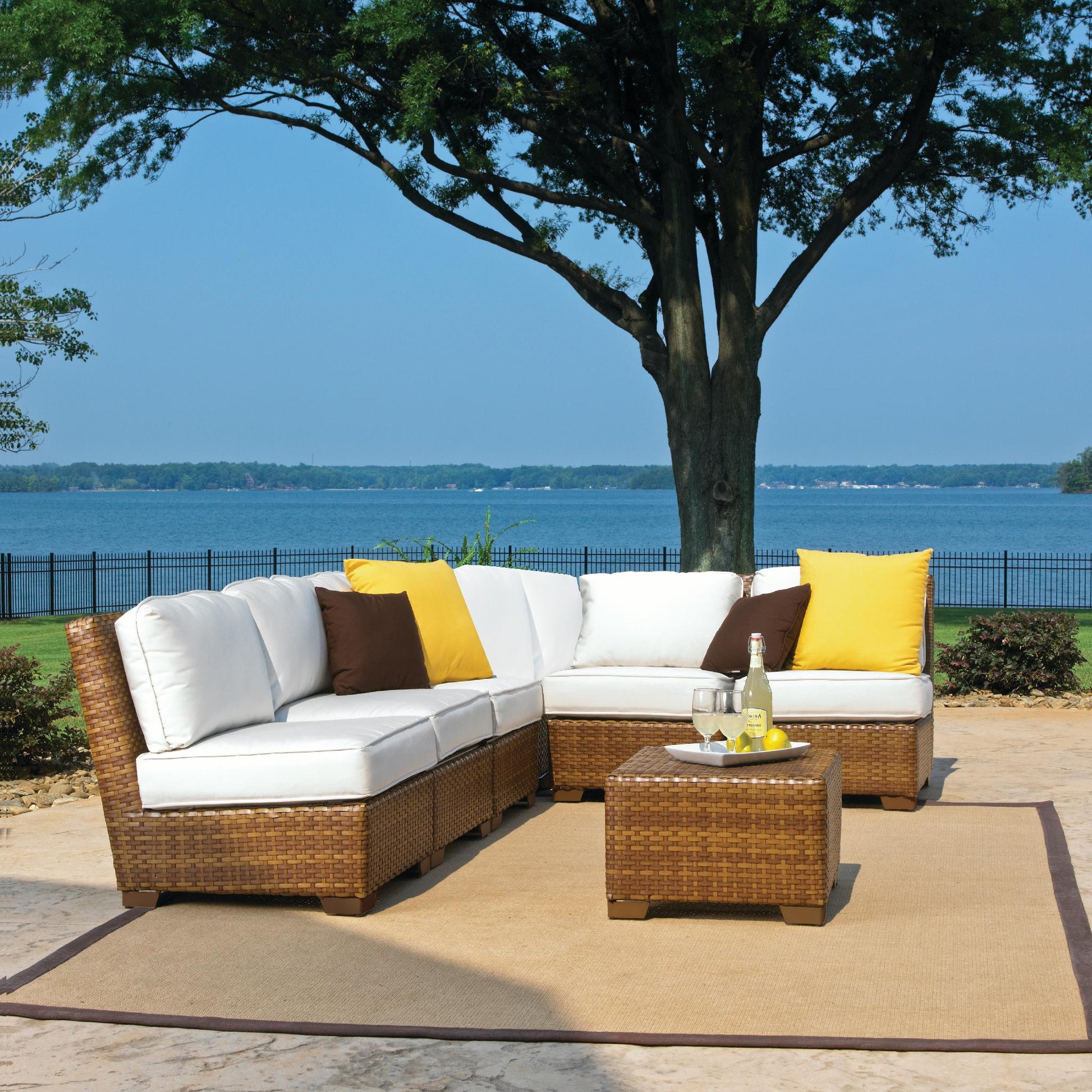 Panama Jack St Barths 7 piece Sectional Set PJO-3001-BRN-7SEC - BetterPatio.com