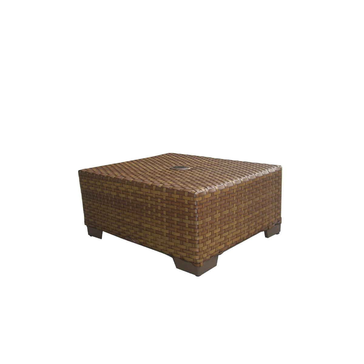Panama Jack St Barths Wicker Coffee Table PJO-3001-BRN-CT - BetterPatio.com