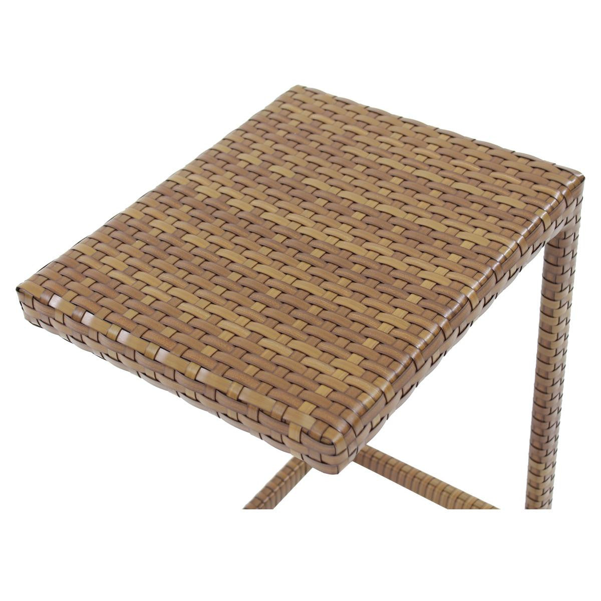 Panama Jack St Barths Wicker End Table PJO-3001-BRN-ET - BetterPatio.com