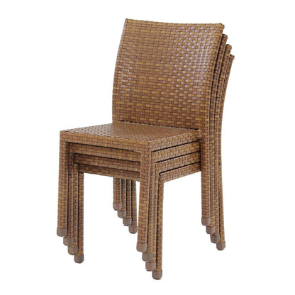Panama Jack St Barths Stackable Side Chair PJO-3001-BRN-S - BetterPatio.com