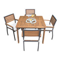 Panama Jack Boca Grande 5-Piece Square Dining Set PJO-3201-GRY-5DA-CUSH