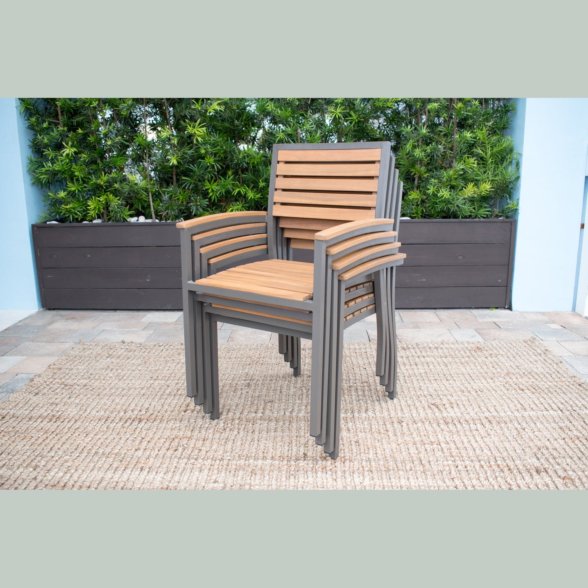 Panama Jack Boca Grande Stackable Dining Armchairs (Set of 2) - BetterPatio.com