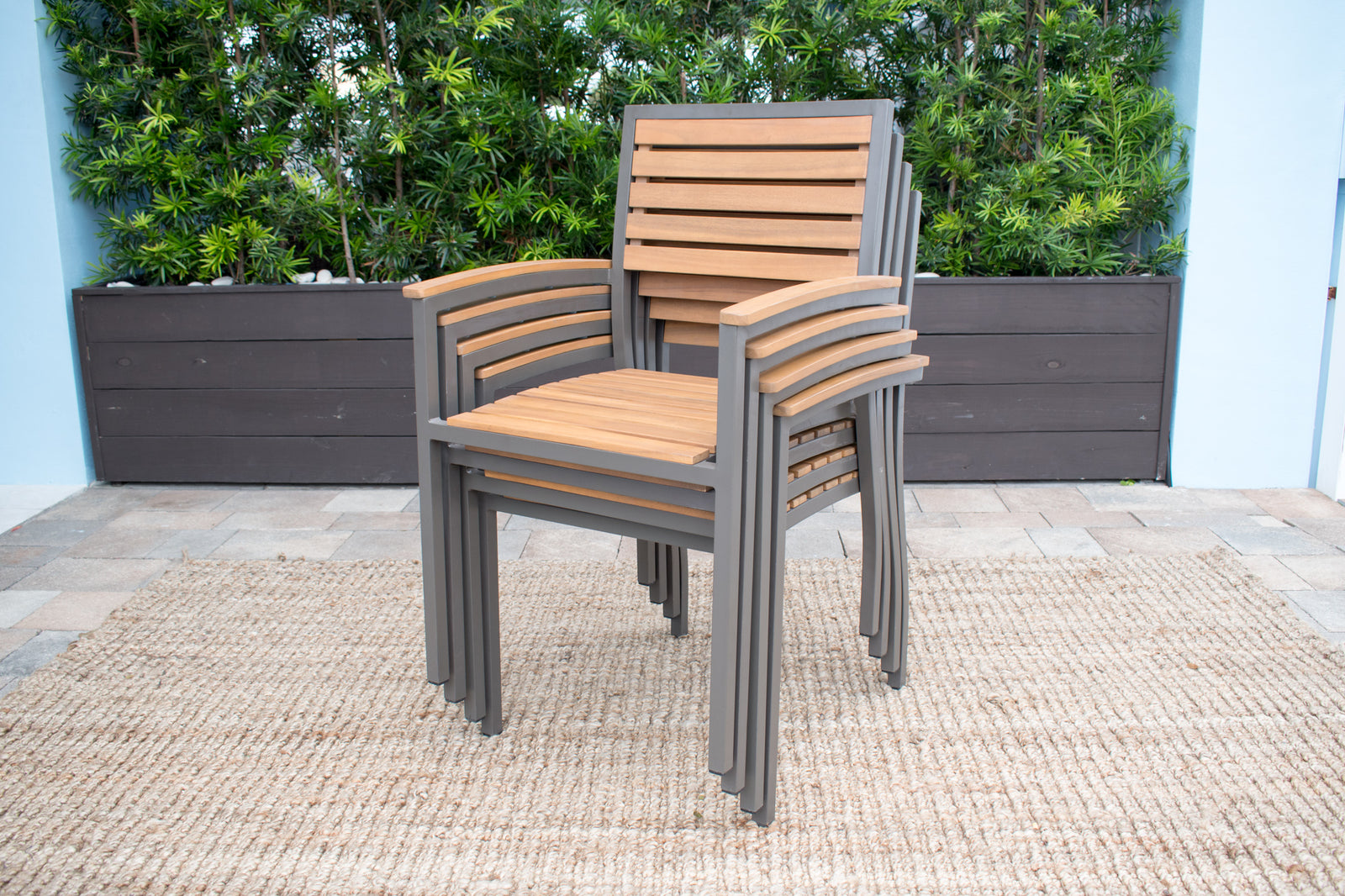 Panama Jack Boca Grande Stackable Dining Armchairs (Set of 2) - BetterPatio.com