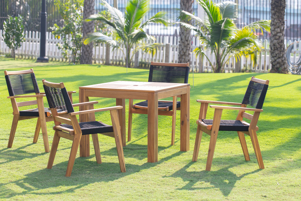 Panama Jack Laguna 5-Piece Square Dining Set PJO-3301-ACA-5DA