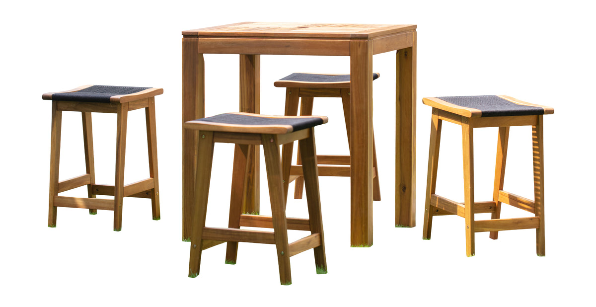 Panama Jack Laguna 5-Piece Backless Pub Dining Set PJO-3301-ACA-5PB