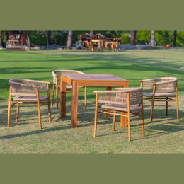 Panama Jack Corsica 5-Piece Square Dining Set PJO-3401-ACA-5DA