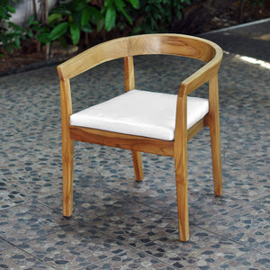 Panama Jack Bali Teak Dining Arm Chairs with Cushions (Set of 2) PJO-3601-NAT-AC-CUSH-SET2