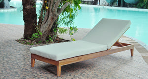 Panama Jack Bali Teak Chaise Lounge with Cushion PJO-3601-NAT-CL-CUSH
