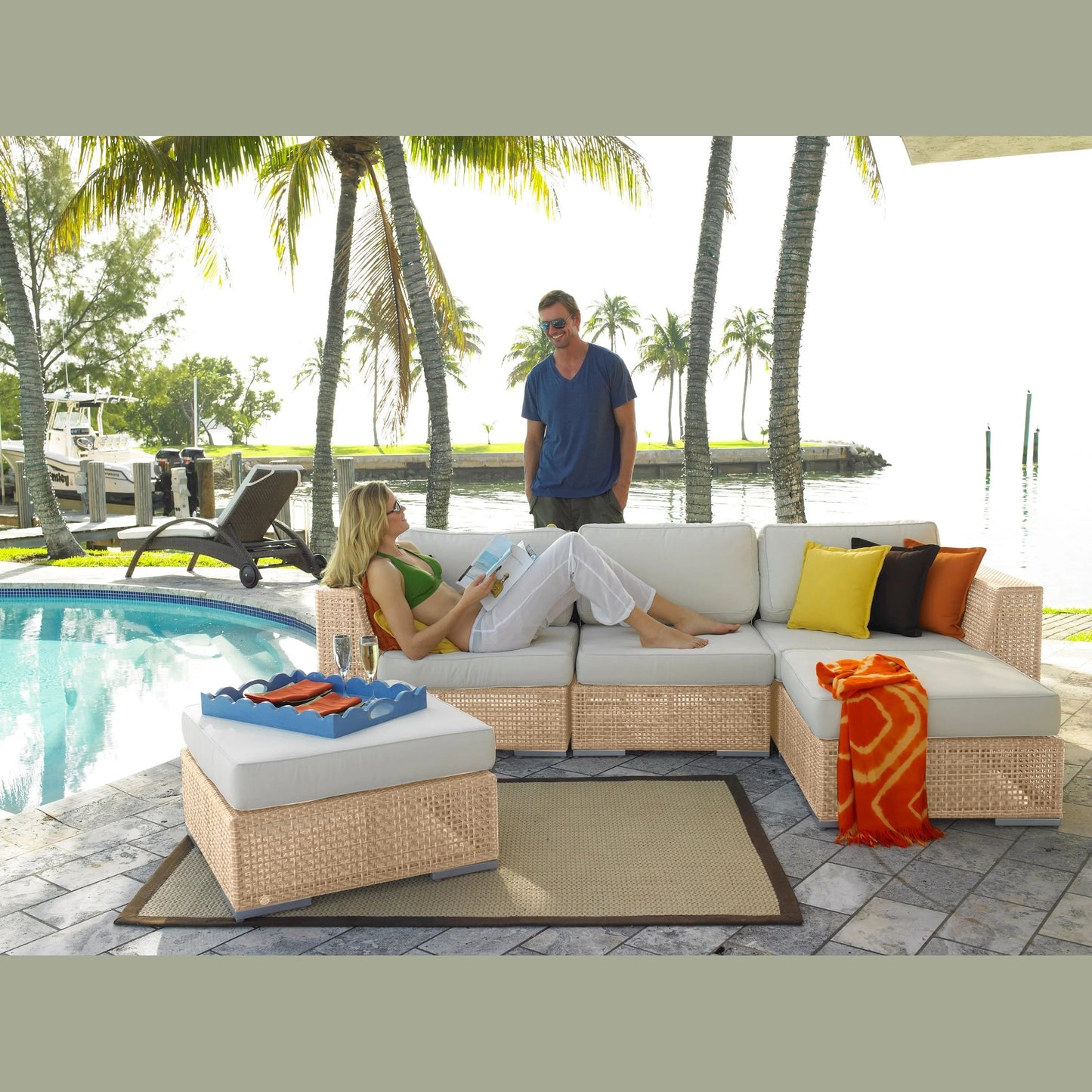Panama Jack Austin 5-Piece Sectional Set - BetterPatio.com