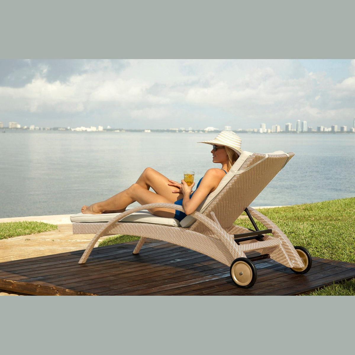Panama Jack Austin Chaise Lounge with Cushion - BetterPatio.com