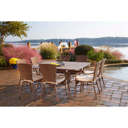 Panama Jack Key Biscayne 9 piece Square Dining Set with Cushion PJO-7001-ATQ-9PC