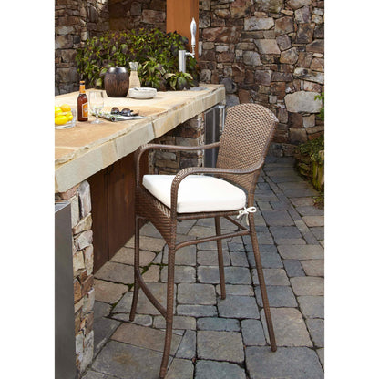 Panama Jack Key Biscayne Stackable Woven Barstool with Cushion PJO-7001-ATQ-BS - BetterPatio.com