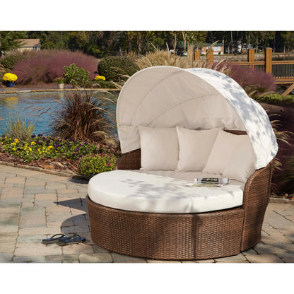 Panama Jack Key Biscayne Canopy Daybed with Cushion PJO-7001-ATQ-CD - BetterPatio.com