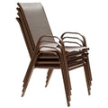 Panama Jack Cafe Stackable set of 4 High Back Sling Armchairs