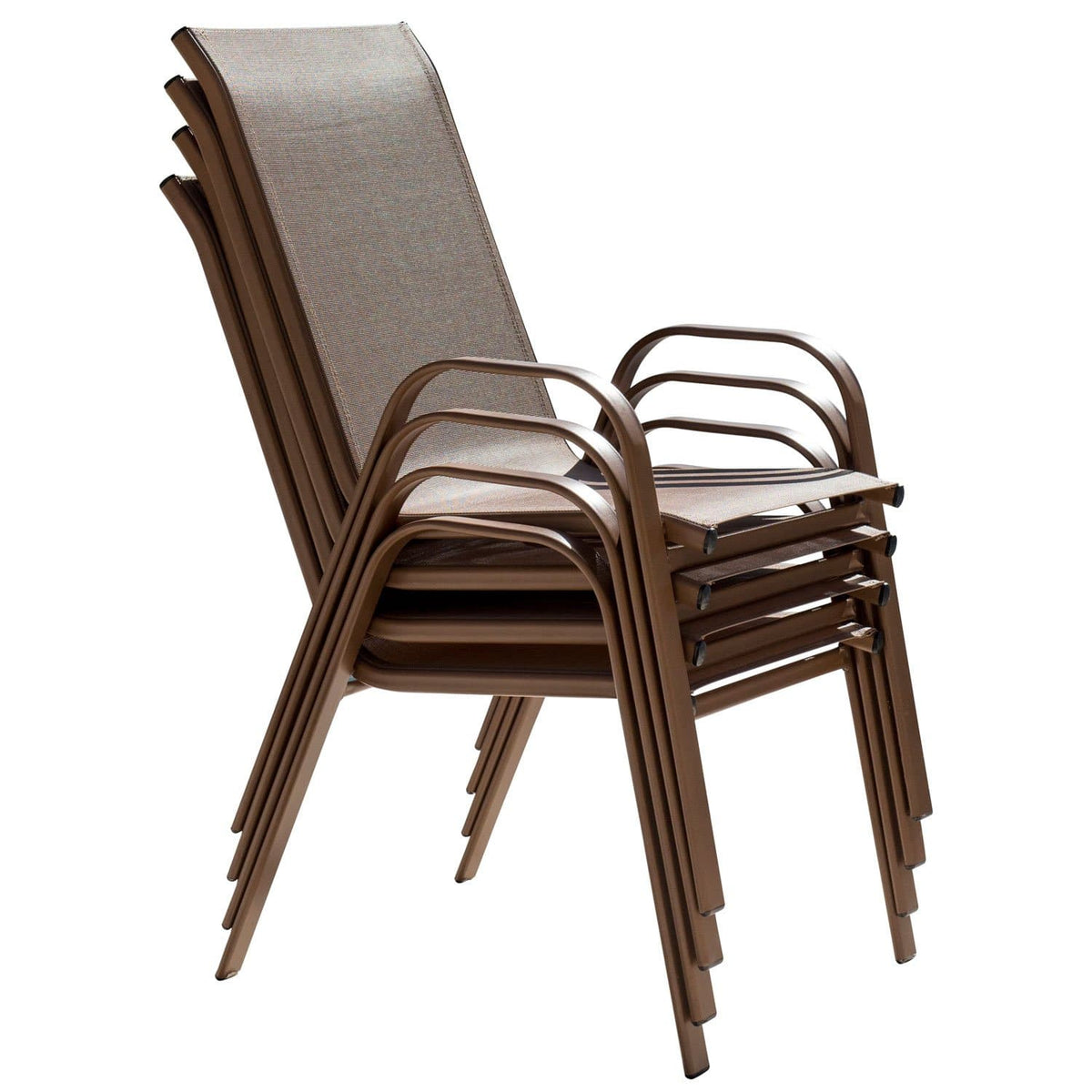 Panama Jack Cafe Stackable set of 4 Armchairs High Back Sling PJO-9001-ESP-4PCHB - BetterPatio.com