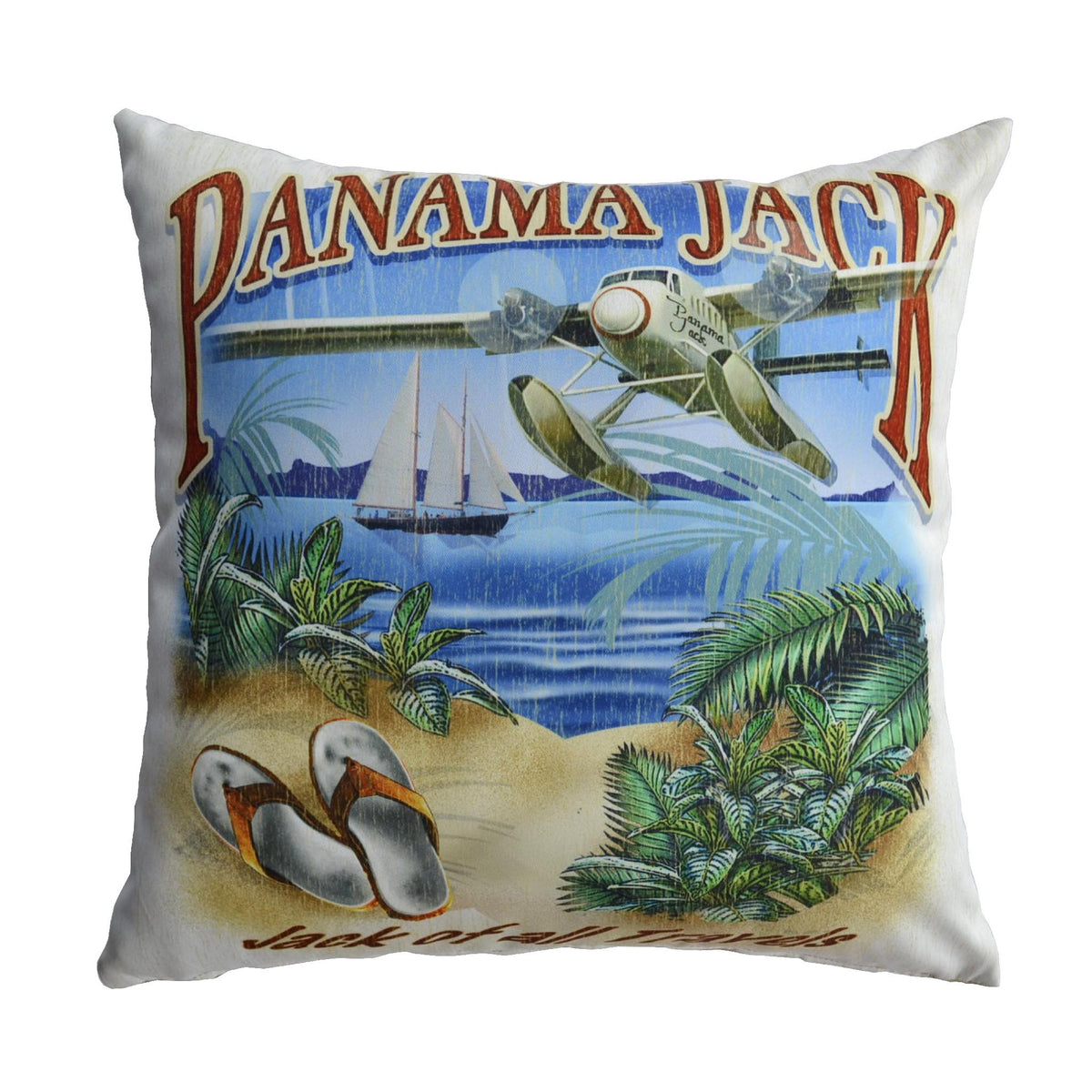 Panama Jack Set of 2 Jack of all Travels Throw Pillow PJO-9001-JAT-TP - BetterPatio.com