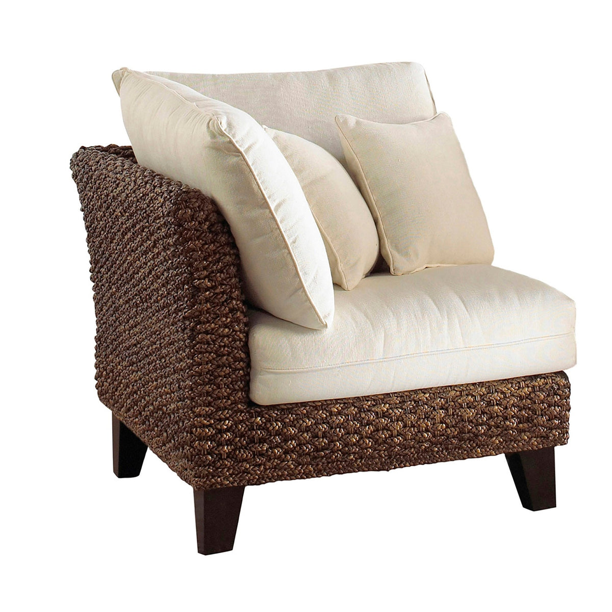 Panama Jack Sanibel Corner Chair with Cushions PJS-1001-ATQ-C - BetterPatio.com