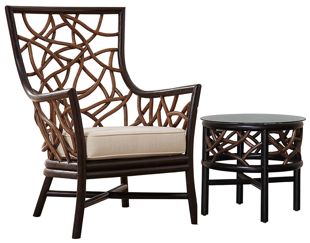 Panama Jack Sunroom Trinidad 2 PC Occasional Chair Set with Cushions PJS-1401-BLK-2CE - BetterPatio.com