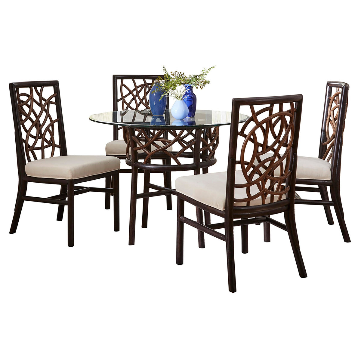 Panama Jack Sunroom Trinidad Dining Set with Cushions PJS-1401-BLK-6PD - BetterPatio.com