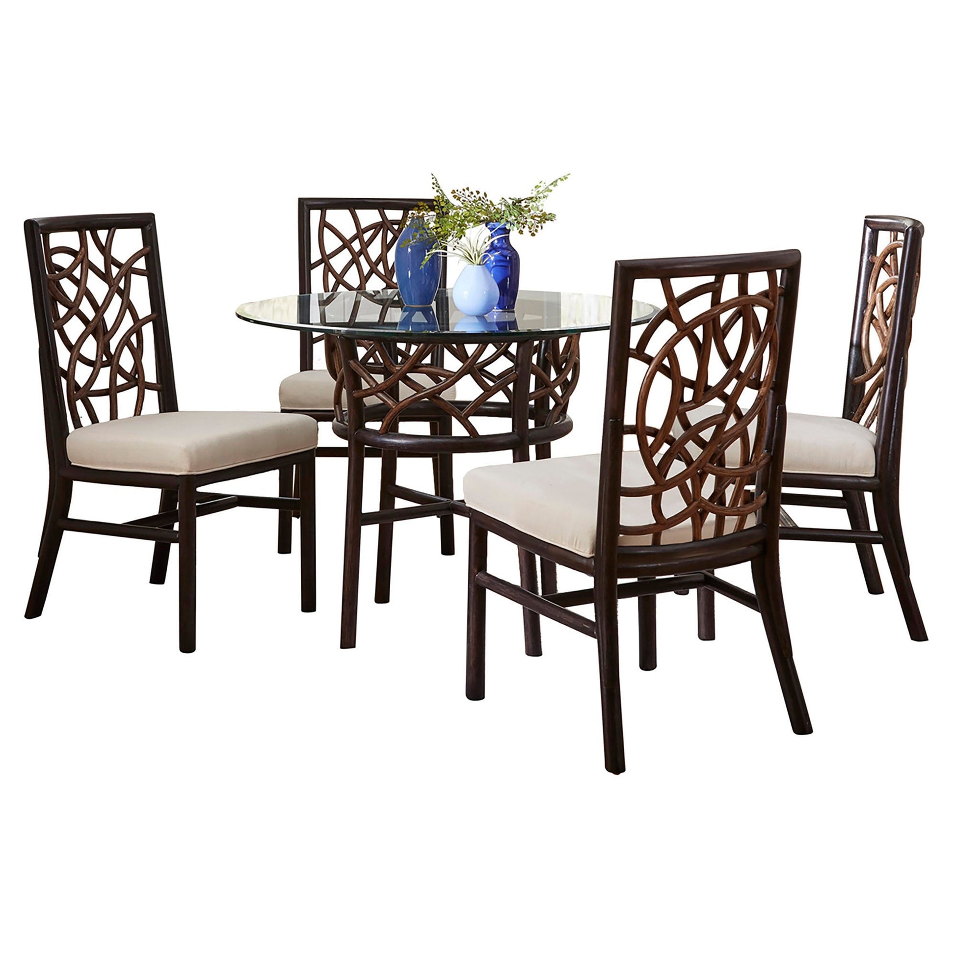 Panama Jack Sunroom Trinidad Dining Set with Cushions PJS-1401-BLK-6PD - BetterPatio.com