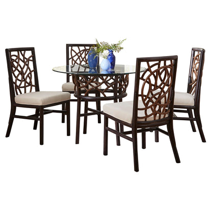 Panama Jack Sunroom Trinidad Dining Set with Cushions PJS-1401-BLK-6PD - BetterPatio.com