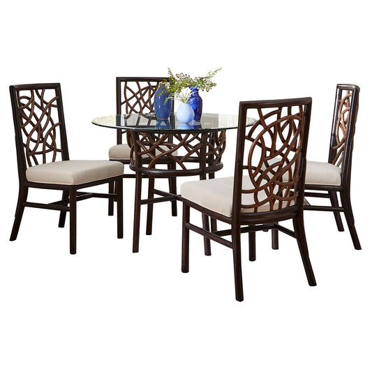 Panama Jack Sunroom Trinidad Dining Set with Cushions PJS-1401-BLK-6PD - BetterPatio.com