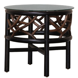 Panama Jack Trinidad End Table with Glass