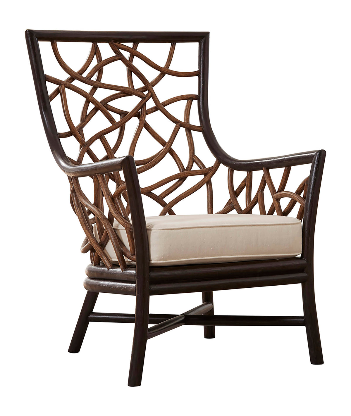 Panama Jack Sunroom Trinidad Occasional Chair with Cushions PJS-1401-BLK-OC - BetterPatio.com