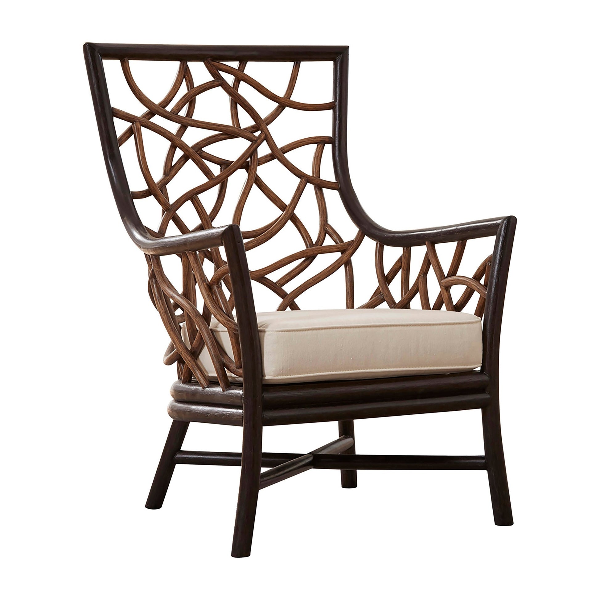 Panama Jack Sunroom Trinidad Occasional Chair with Cushions PJS-1401-BLK-OC - BetterPatio.com