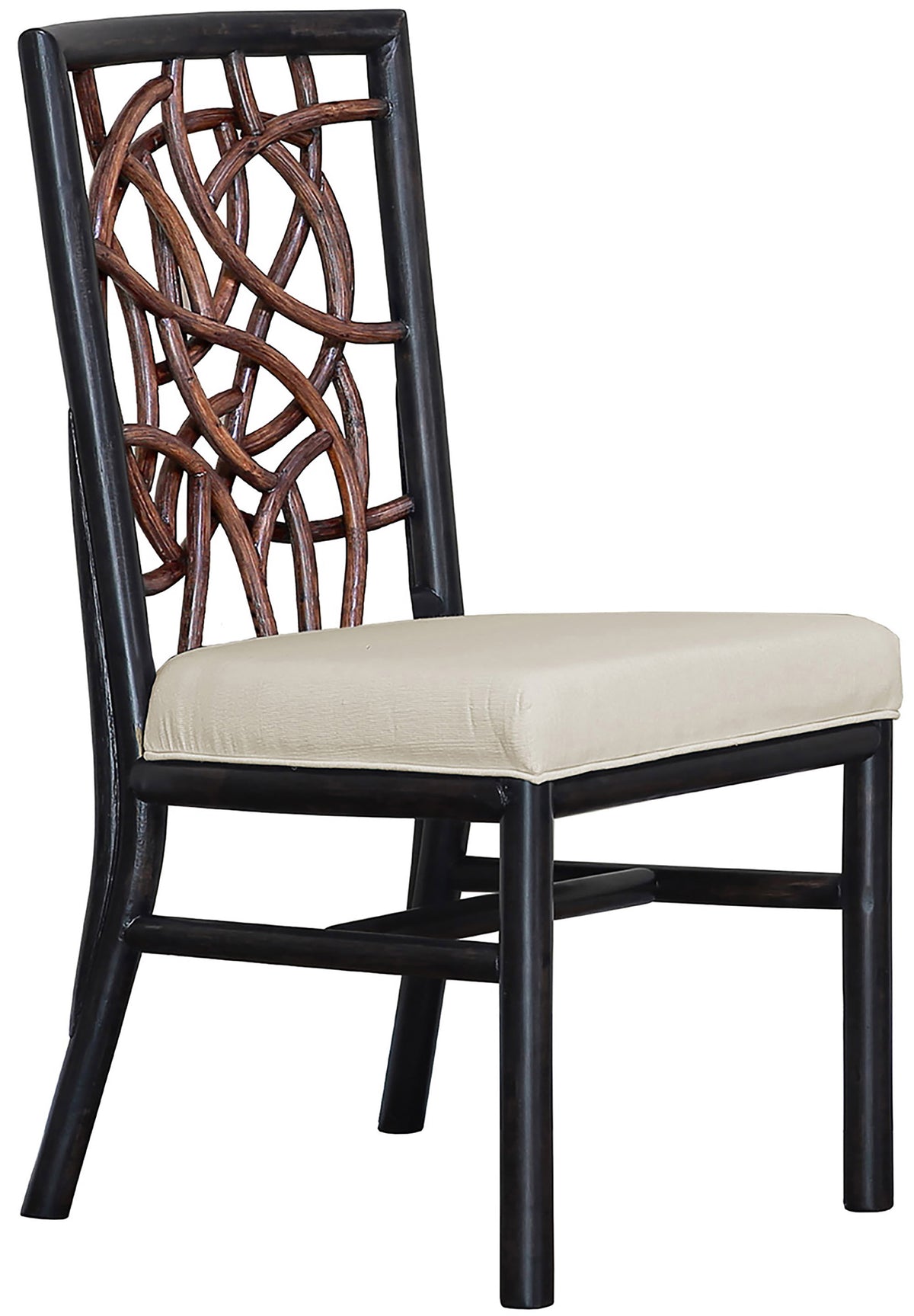 Panama Jack Sunroom Trinidad Side chair with Cushion PJS-1401-BLK-SC - BetterPatio.com