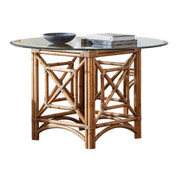 Panama Jack Sunroom Plantation Bay Stackable Dining Base with Glass PJS-1501-HON-B-GL