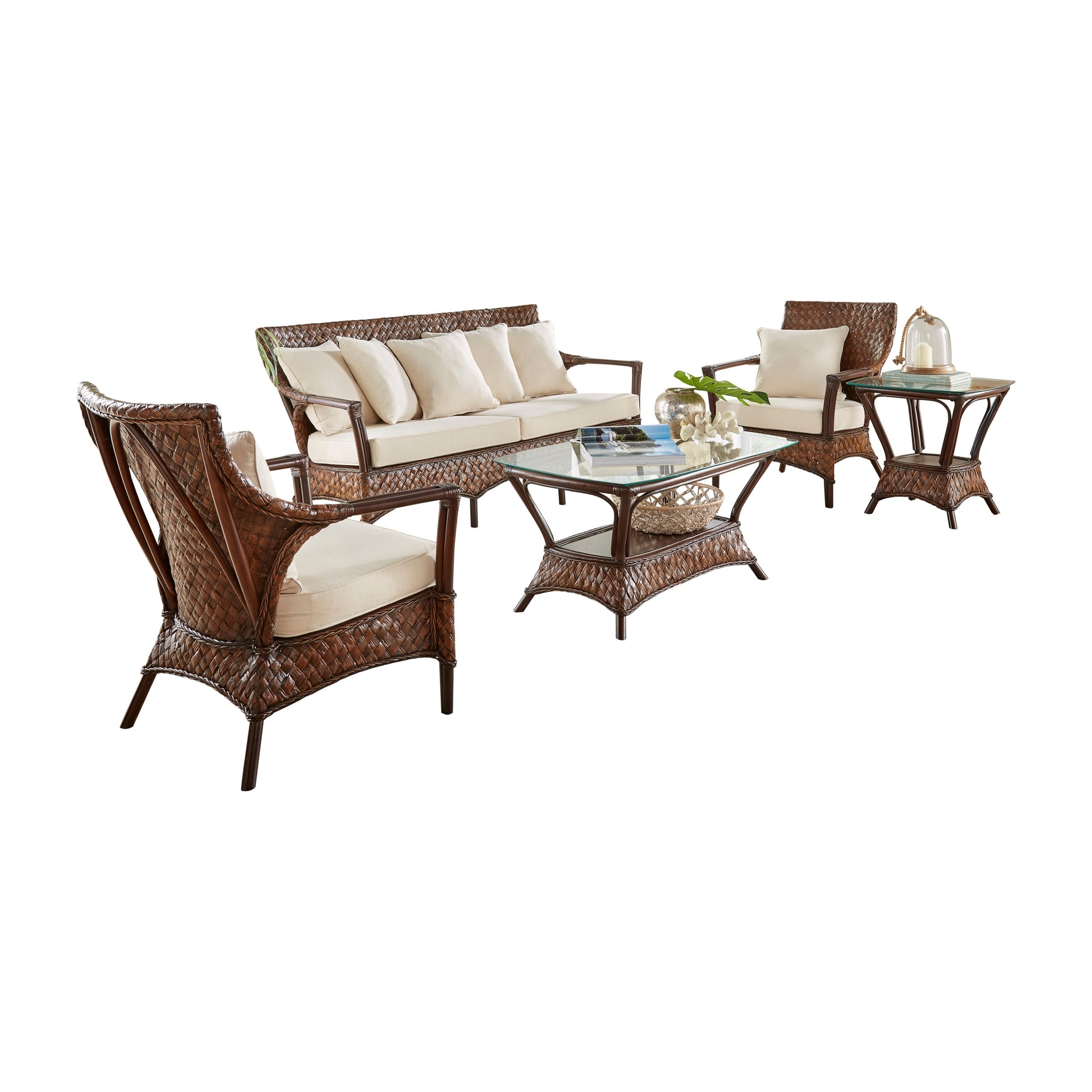 Panama Jack Espresso 5 Pc Seating Set PJS-1601-ATQ-5PS - BetterPatio.com