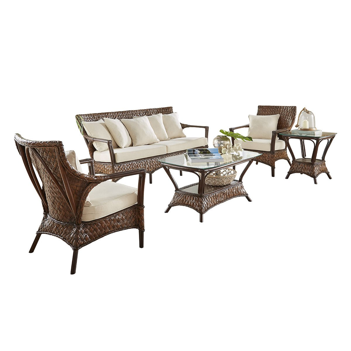 Panama Jack Espresso 4 Pc Seating Set PJS-1601-ATQ-4PS - BetterPatio.com