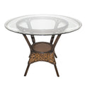 Panama Jack Espresso Dining Base with Glass PJS-1601-ATQ-B-GL