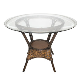Panama Jack Espresso Dining Base with Glass PJS-1601-ATQ-B-GL