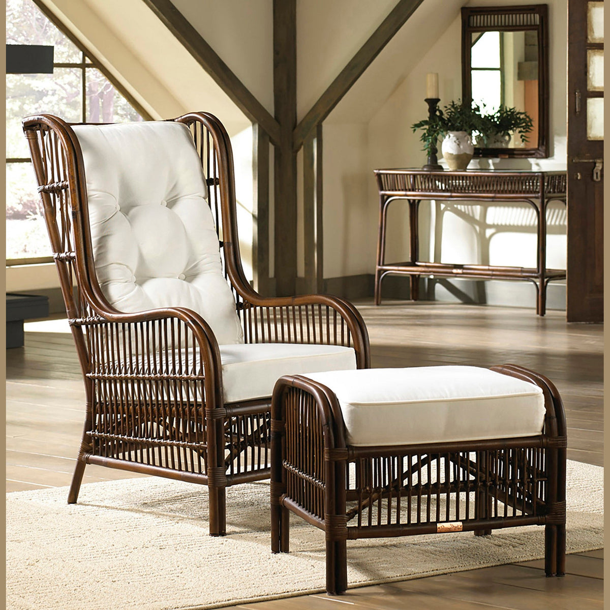 Panama Jack Sunroom Bora Bora 2 PC Occasional Chair with Cushions  PJS-2001-ATQ-2CO - BetterPatio.com