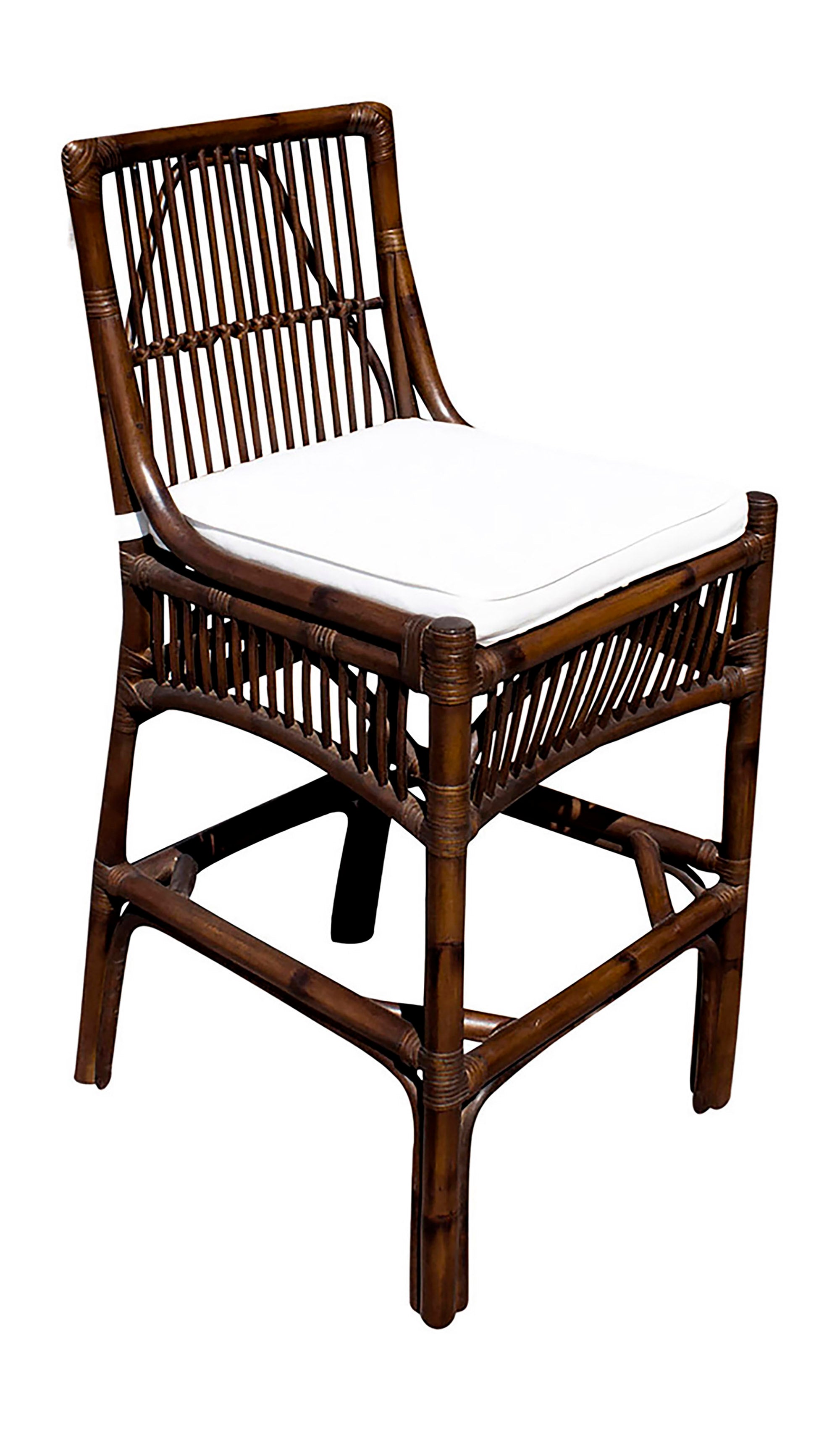 Panama Jack Sunroom Bora Bora Barstool with Cushion PJS-2001-ATQ-BS - BetterPatio.com