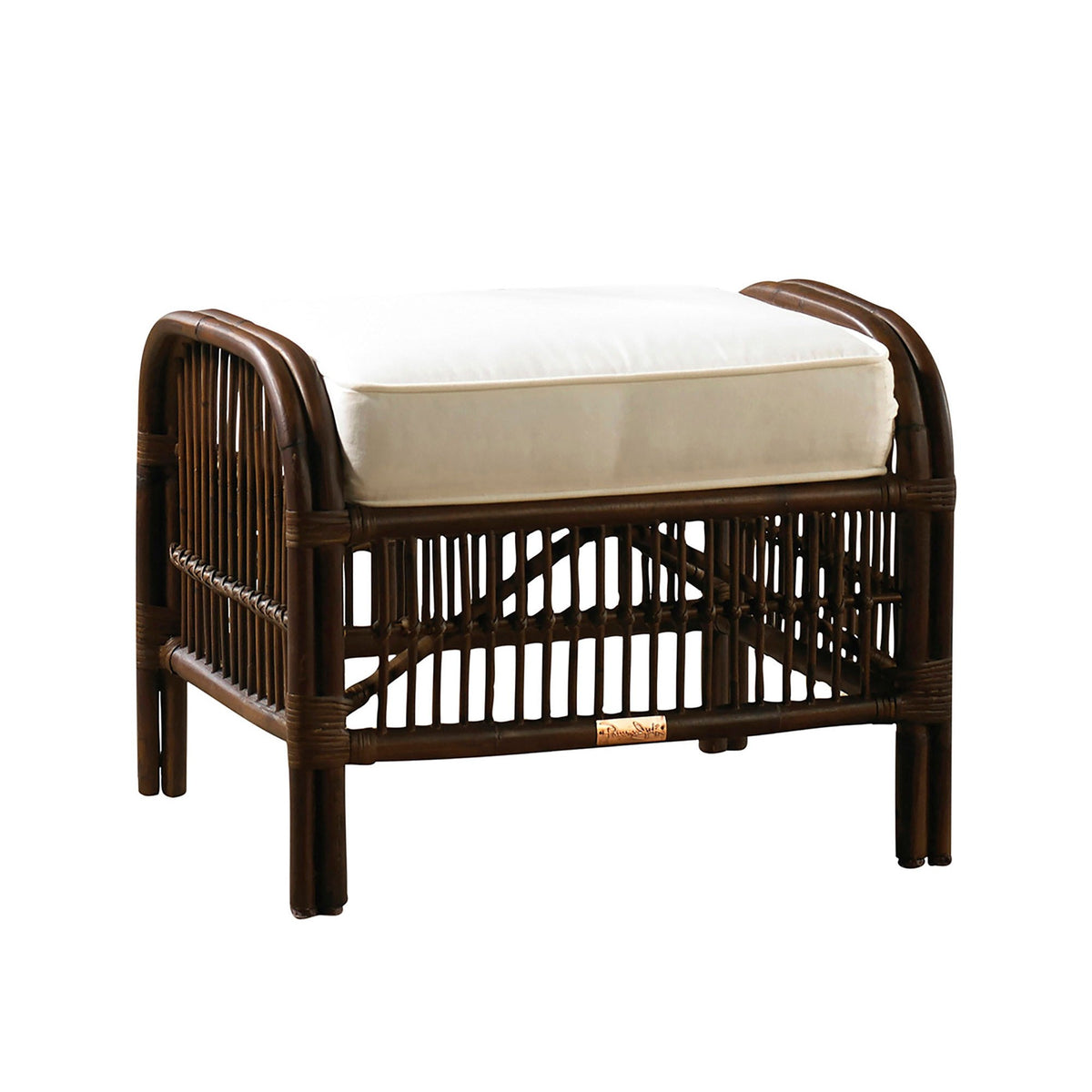 Panama Jack Sunroom Bora Bora Ottoman with Cushion PJS-2001-ATQ-OT - BetterPatio.com