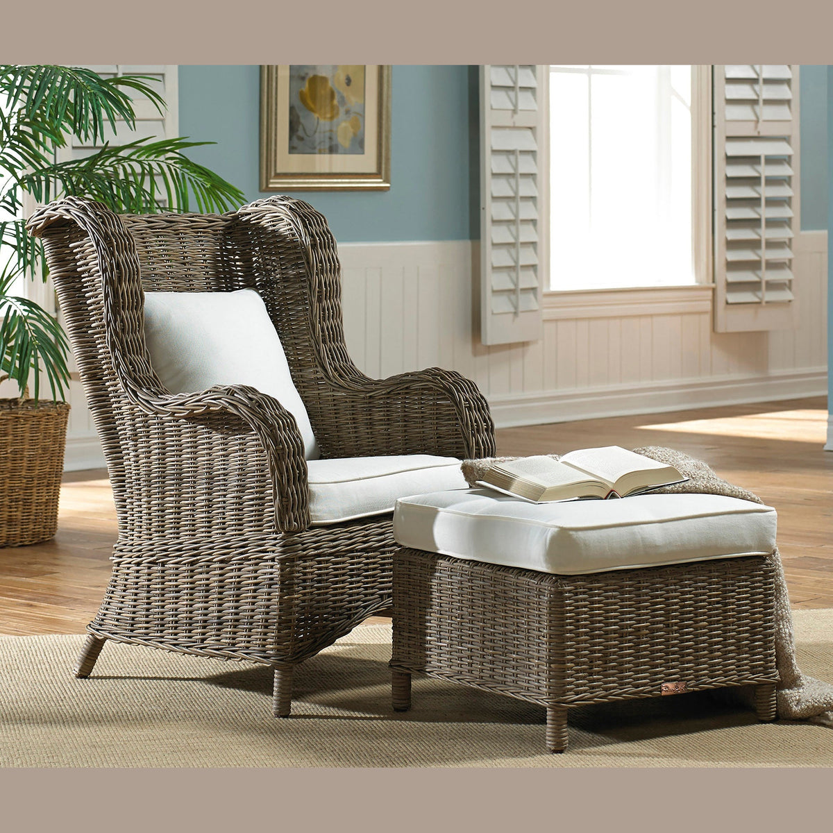Panama Jack Sunroom Exuma 2 PC Occasional Chair with Cushions PJS-3001-KBU-2CO - BetterPatio.com