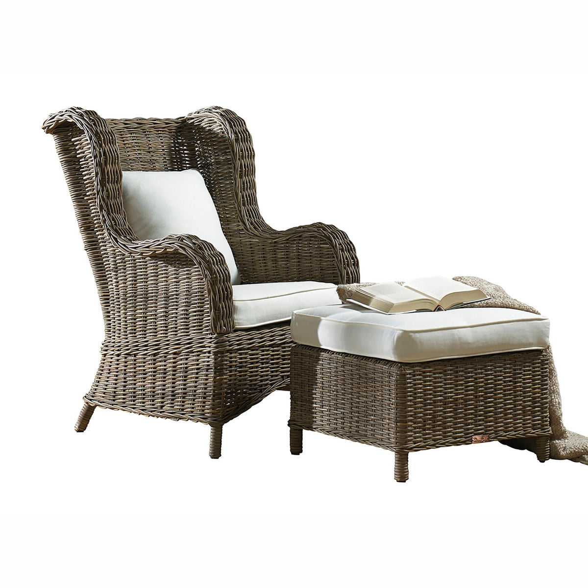 Panama Jack Sunroom Exuma 2 PC Occasional Chair with Cushions PJS-3001-KBU-2CO - BetterPatio.com