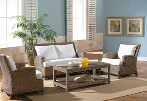Panama Jack Sunroom Exuma 4 PC Living Set with Cushions PJS-3001-KBU-4PS - BetterPatio.com