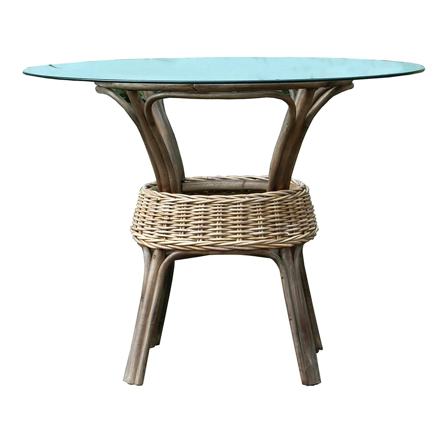 Panama Jack Sunroom Exuma Stackable Dining Base with Glass PJS-3001-KBU-B-GL - BetterPatio.com