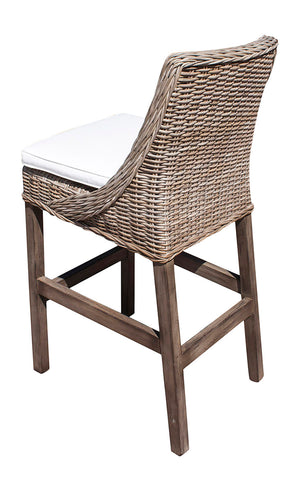 Panama Jack Sunroom Exuma Barstool with Cushion PJS-3001-KBU-BS - BetterPatio.com